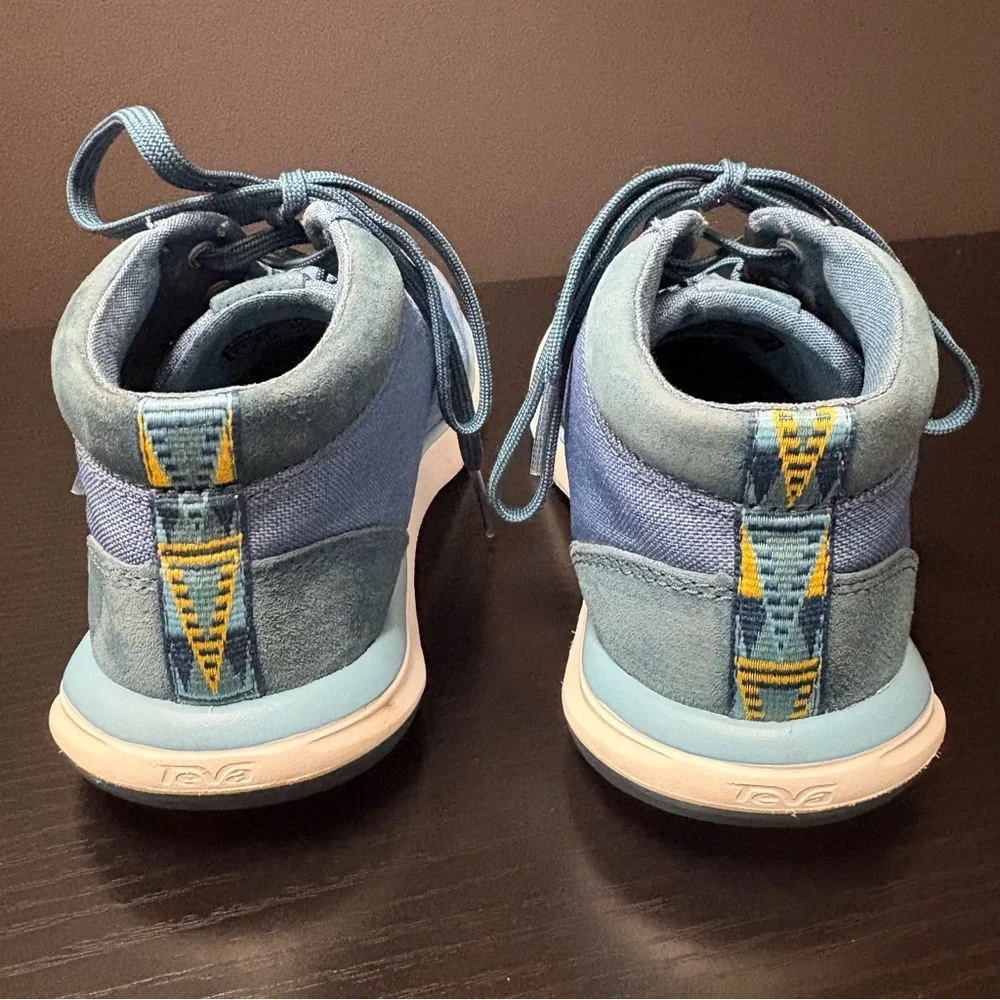 Teva Chukka Shoe Women's SZ 5 Wander Canvas Blue‎ Hi Top Comfort Cool FLAW